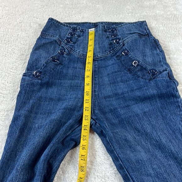 G-Tton Denim High waist sailor button front jeans, size 9 - Picture 8 of 11